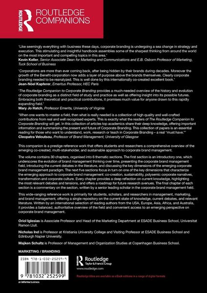 Produktbild: The Routledge Companion to Corporate Branding