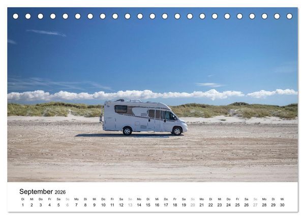 Produktbild: D&auml;nemark - Mit dem Wohnmobil durch J&uuml;tland (Tischkalender 2026 DIN A5 quer), CALVENDO Monatskalender