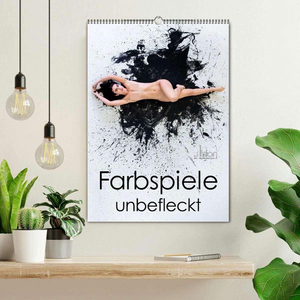 Produktbild: Farbspiele - unbefleckt (Wandkalender 2026 DIN A2 hoch), CALVENDO Monatskalender