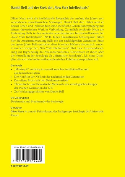 Produktbild: Daniel Bell und der Kreis der &bdquo;New York Intellectuals&ldquo;
