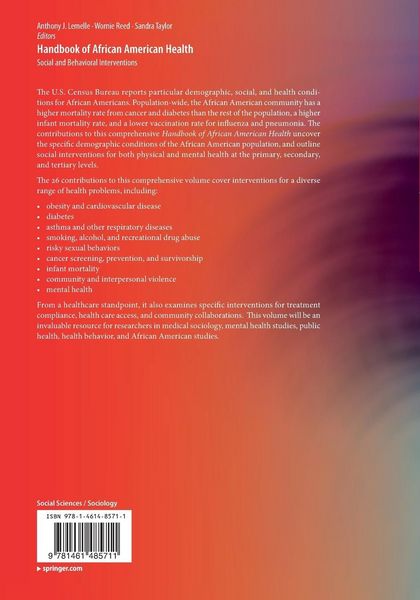 Produktbild: Handbook of African American Health