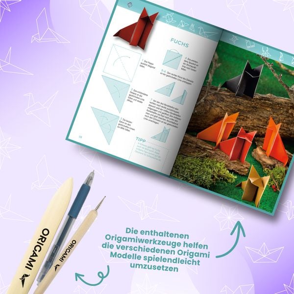 Produktbild: Origami - Die wunderbare Kreativbox. Mit Anleitungsbuch und Material