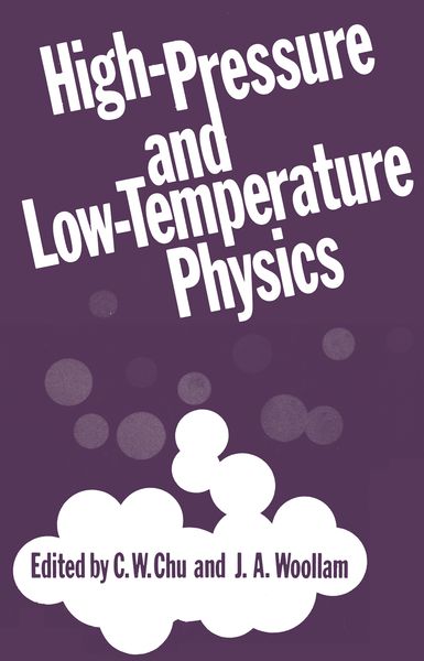 Produktbild: High-Pressure and Low-Temperature Physics