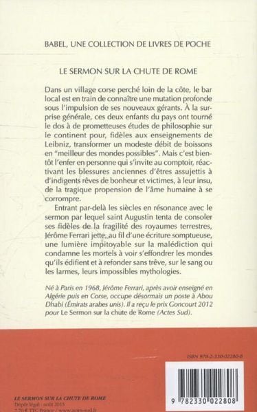 Produktbild: Le sermon sur la ch&ucirc;te de Rome