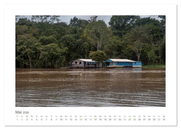 Produktbild: Amazonas, eine Reise entlang seiner Ufer (Wandkalender 2026 DIN A2 quer), CALVENDO Monatskalender