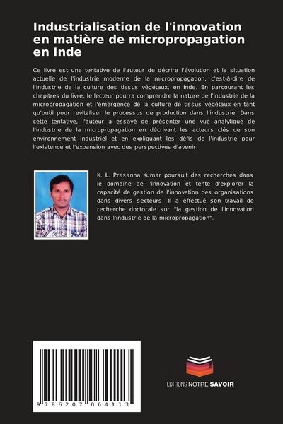 Produktbild: Industrialisation de l'innovation en mati&egrave;re de micropropagation en Inde