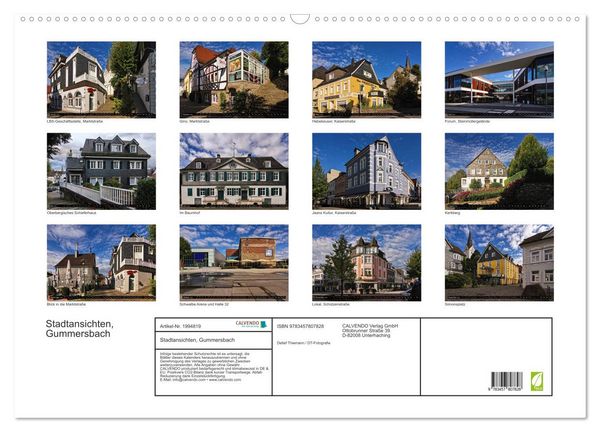 Produktbild: Stadtansichten, Gummersbach (Wandkalender 2026 DIN A2 quer), CALVENDO Monatskalender