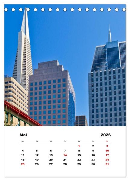 Produktbild: SAN FRANCISCO im Sommer (Tischkalender 2026 DIN A5 hoch), CALVENDO Monatskalender