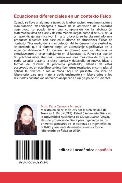 Produktbild: Ecuaciones diferenciales en un contexto f&iacute;sico