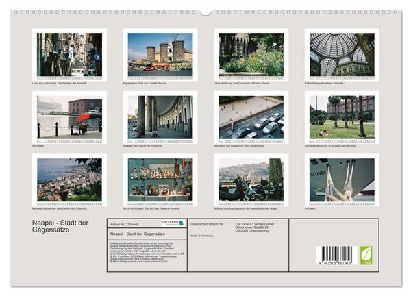 Produktbild: Neapel - Stadt der Gegens&auml;tze (hochwertiger Premium Wandkalender 2026 DIN A2 quer), Kunstdruck in Hochglanz