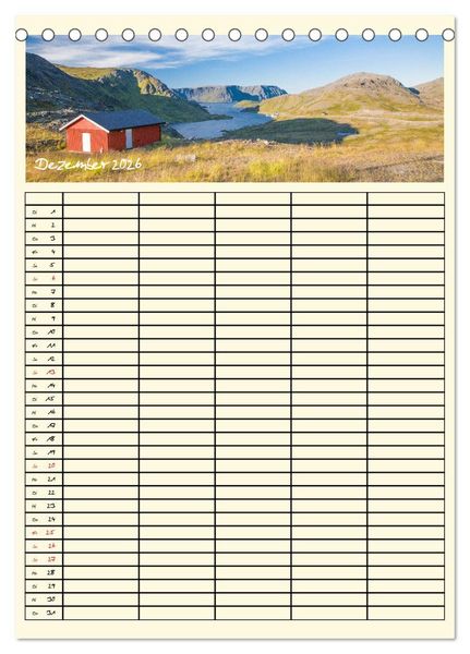 Produktbild: Urlaubsparadiese - Familienplaner (Tischkalender 2026 DIN A5 hoch), CALVENDO Monatskalender