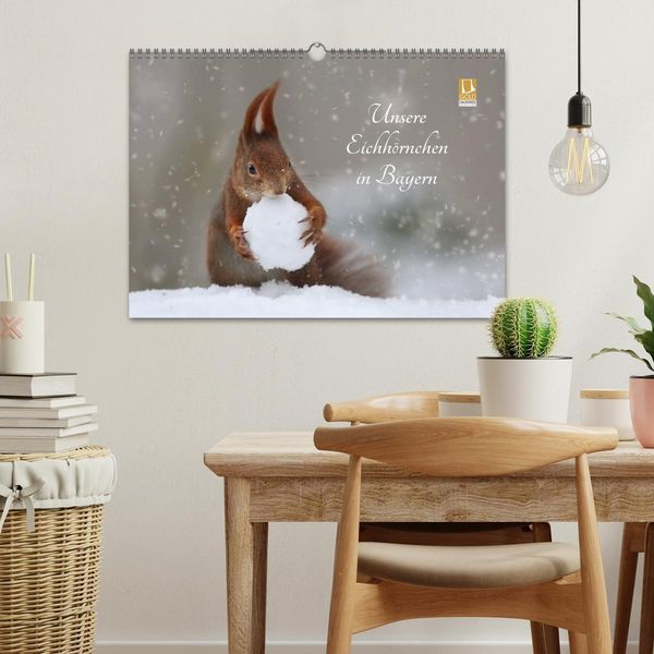 Produktbild: Unsere Eichh&ouml;rnchen in Bayern (Wandkalender 2026 DIN A3 quer), CALVENDO Monatskalender