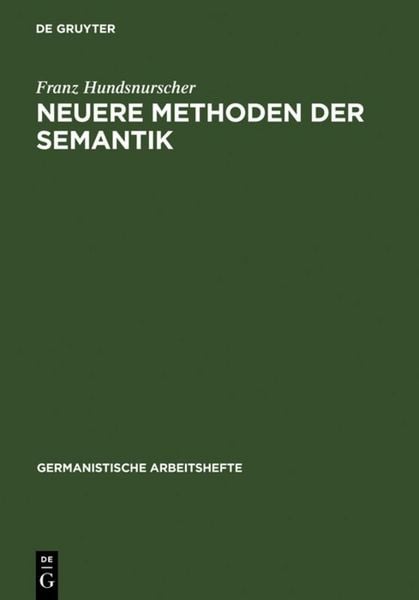 Produktbild: Neuere Methoden der Semantik