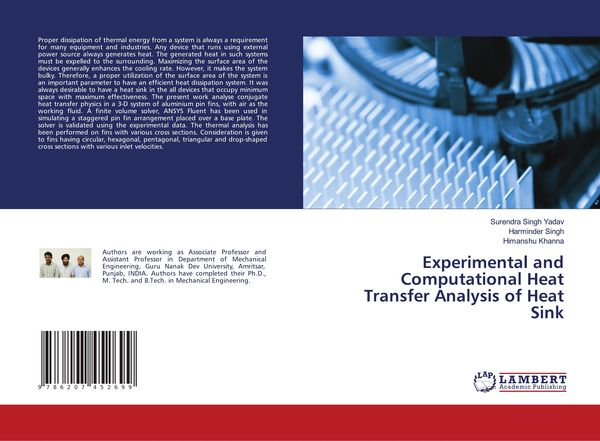 Produktbild: Experimental and Computational Heat Transfer Analysis of Heat Sink