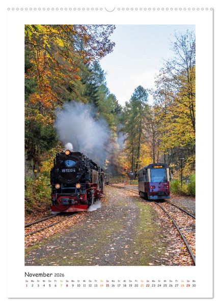 Produktbild: Faszination Museumsbahn (Wandkalender 2026 DIN A2 hoch), CALVENDO Monatskalender
