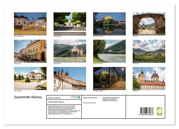 Produktbild: Zauberhafte Wachau (hochwertiger Premium Wandkalender 2026 DIN A2 quer), Kunstdruck in Hochglanz