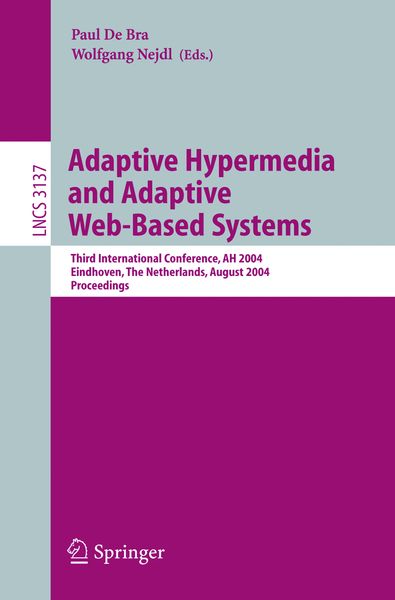 Produktbild: Adaptive Hypermedia and Adaptive Web-Based Systems