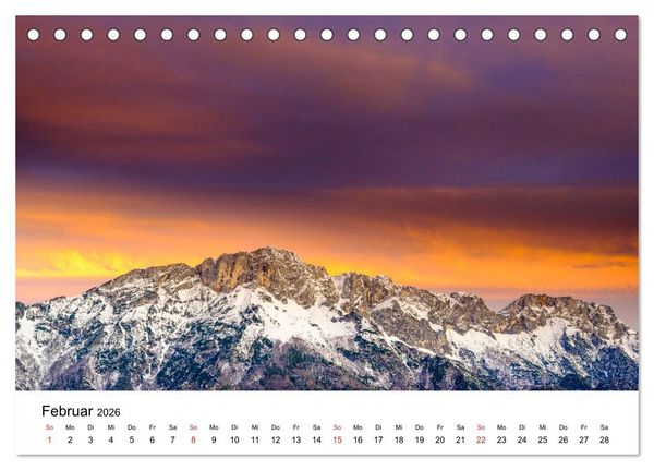 Produktbild: Berchtesgadener Berge im Licht (Tischkalender 2026 DIN A5 quer), CALVENDO Monatskalender