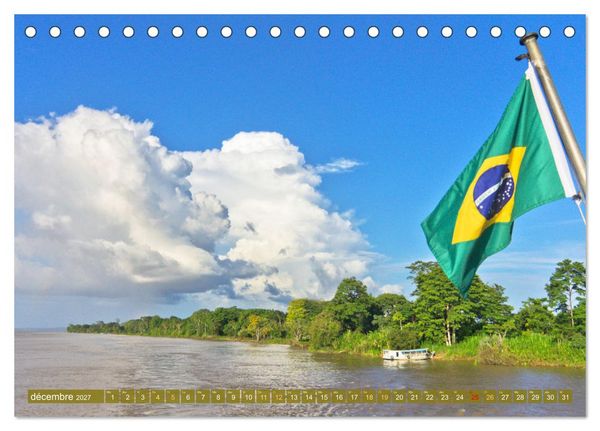 Produktbild: L'Amazone : des Andes &agrave; l'Atlantique (Calendrier de bureau 2027 DIN A5 vertical), CALVENDO calendrier mensuel