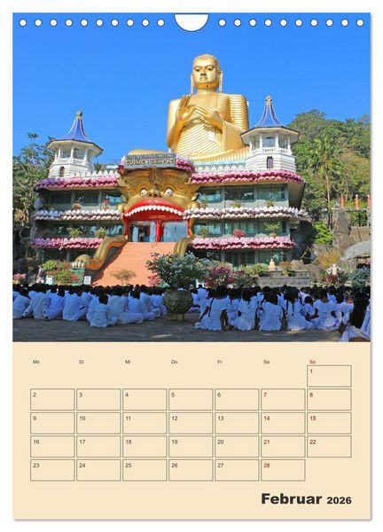 Produktbild: Sri Lanka - Terminplaner (Wandkalender 2026 DIN A4 hoch), CALVENDO Monatskalender