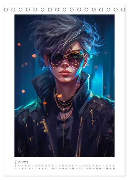 Produktbild: Coole Cyber Boys (Tischkalender 2026 DIN A5 hoch), CALVENDO Monatskalender