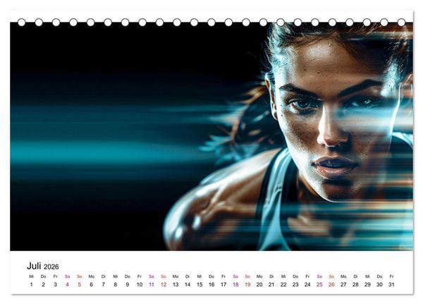 Produktbild: Sport Art (Tischkalender 2026 DIN A5 quer), CALVENDO Monatskalender