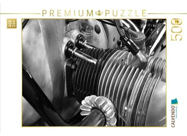 CALVENDO Puzzle Ein Motiv aus dem Kalender BMW R69S in schwarzweiss | 500 Teile Lege-Größe 48 × 36 cm Foto-Puzzle für Erwachsene