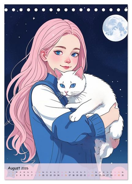 Produktbild: Tr&auml;ume eines jungen Herzens &ndash; Eine Manga-Reise zur Selbstfindung (Tischkalender 2026 DIN A5 hoch), CALVENDO Monatskalender