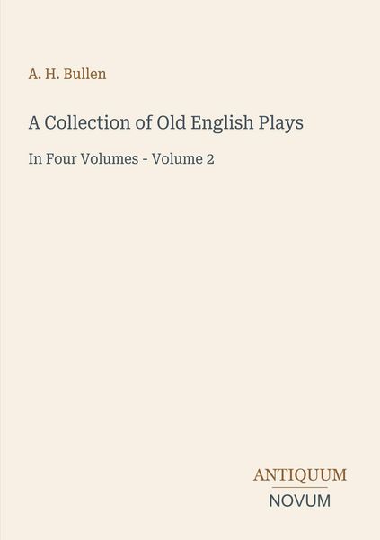 Produktbild: A Collection of Old English Plays