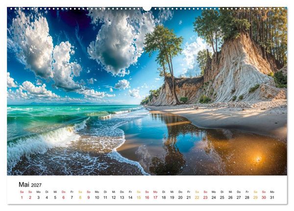 Produktbild: Deutschland - zwischen Bergen und Meeren (hochwertiger Premium Wandkalender 2027 DIN A2 quer), Kunstdruck in Hochglanz