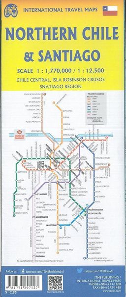 Produktbild: ITM City Map Santiago 1 : 12 500 / Northern Chile 1 : 1 770 000