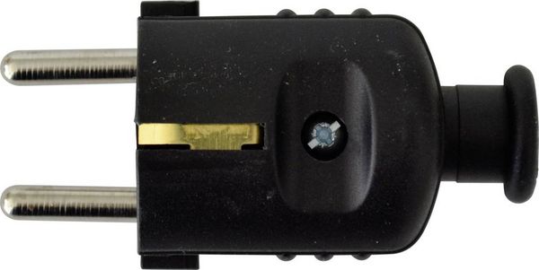 Produktbild: N & L 18490 Schutzkontaktstecker Kunststoff 230V Schwarz