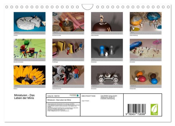 Produktbild: Miniaturen - Das Leben der Minis (Wandkalender 2026 DIN A4 quer), CALVENDO Monatskalender