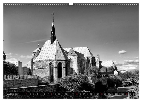 Produktbild: Magdeburg in Schwarz - Wei&szlig; (Wandkalender 2027 DIN A2 quer), CALVENDO Monatskalender