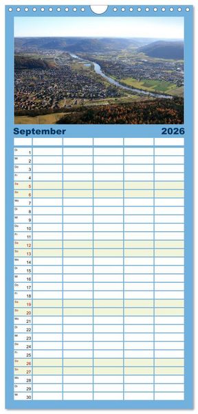 Produktbild: Familienplaner 2026 - Wanderbares Miltenberg mit 5 Spalten (Wandkalender, 21 x 45 cm) CALVENDO