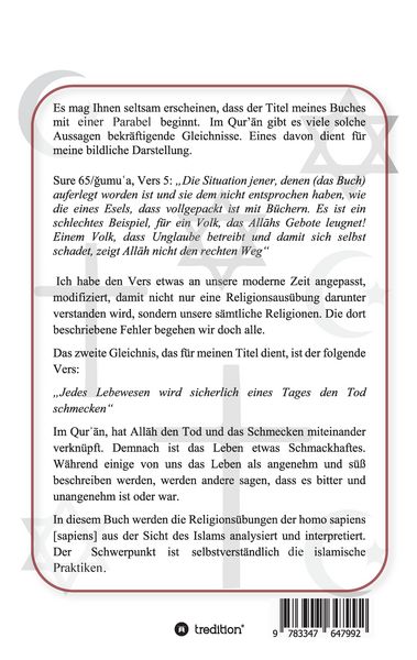 Produktbild: Die Religionen schmecken nicht