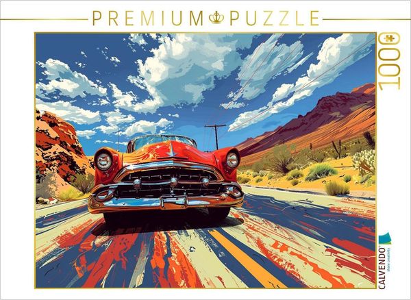 CALVENDO Puzzle Die endlose Autobahn ruft | 1000 Teile Lege-Größe 64x48cm Foto-Puzzle für glückliche Stunden