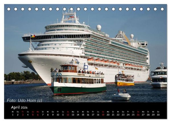 Produktbild: Kreuzfahrt erleben (Tischkalender 2026 DIN A5 quer), CALVENDO Monatskalender