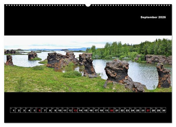 Produktbild: Island 2026 Landschaftspanoramen (Wandkalender 2026 DIN A2 quer), CALVENDO Monatskalender