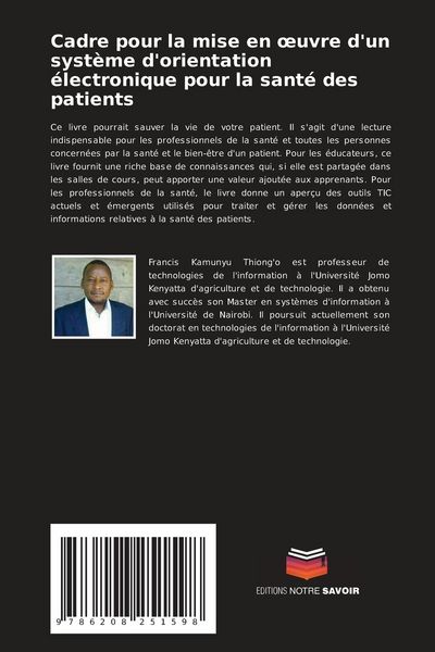 Produktbild: Cadre pour la mise en &iquest;uvre d'un syst&egrave;me d'orientation &eacute;lectronique pour la sant&eacute; des patients