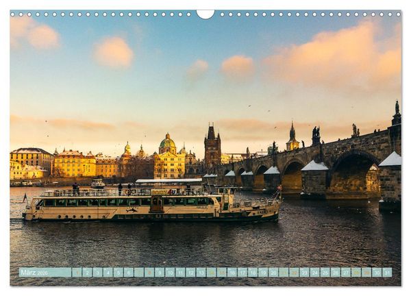 Produktbild: Die Karlsbr&uuml;cke in Prag (Wandkalender 2026 DIN A3 quer), CALVENDO Monatskalender