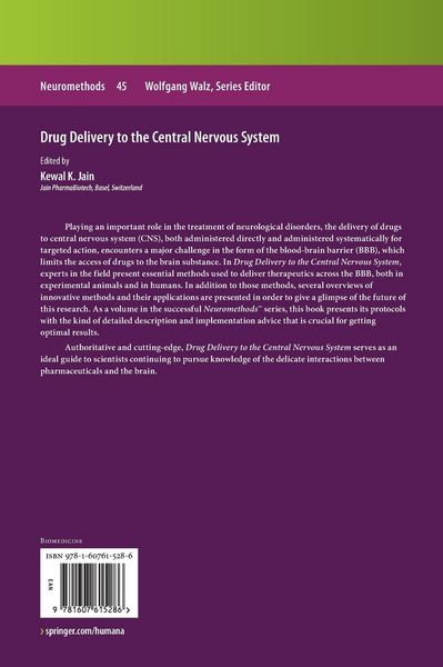 Produktbild: Drug Delivery to the Central Nervous System