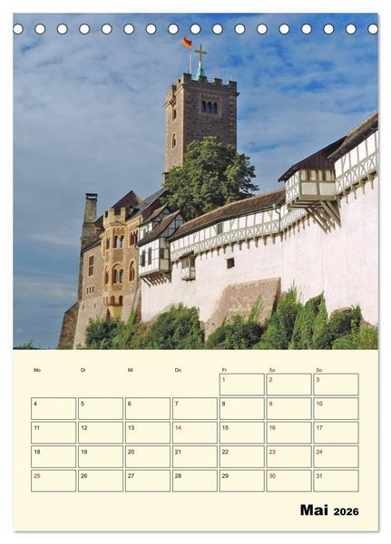 Produktbild: Die Wartburg - Weltkulturerbe in Th&uuml;ringen (Tischkalender 2026 DIN A5 hoch), CALVENDO Monatskalender