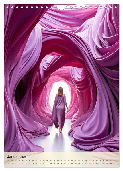 Produktbild: Lila, die Farbe der Mystik (Wandkalender 2026 DIN A4 hoch), CALVENDO Monatskalender