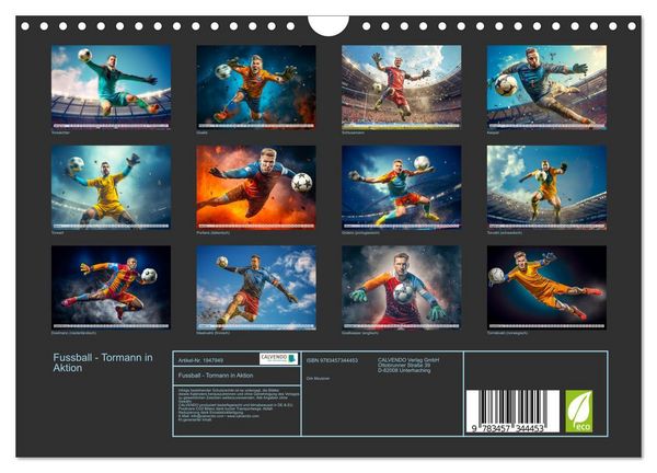 Produktbild: Fussball - Tormann in Aktion (Wandkalender 2026 DIN A4 quer), CALVENDO Monatskalender