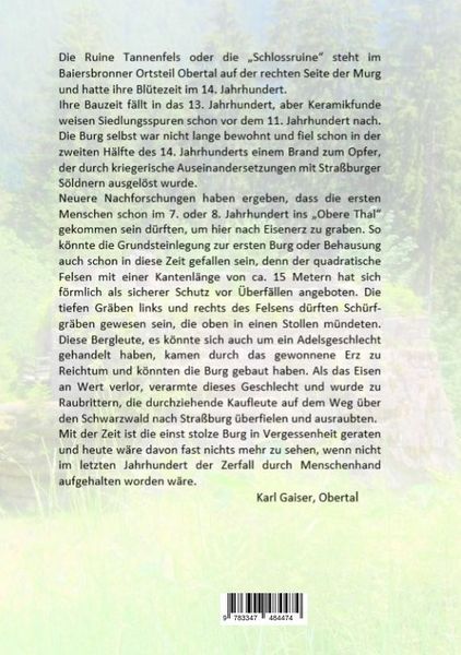 Produktbild: Die Ruine Tannenfels