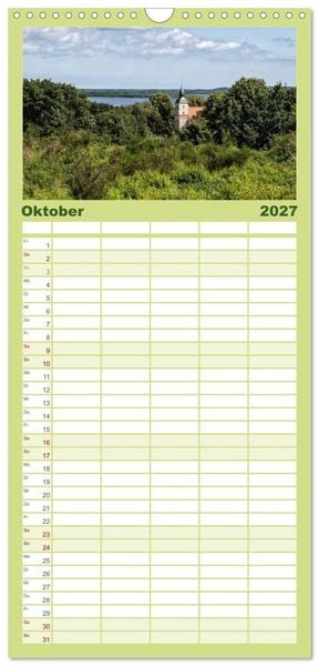 Produktbild: Familienplaner 2027 - Das idyllische Usedom mit 5 Spalten (Wandkalender, 21 x 45 cm) CALVENDO