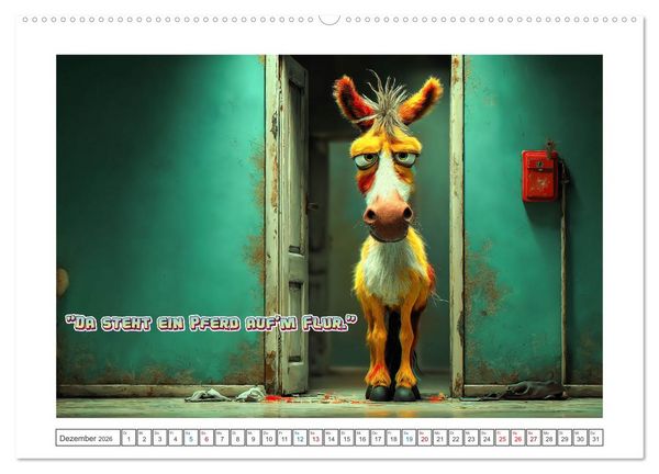Produktbild: Tierisch gute Redensarten (Wandkalender 2026 DIN A2 quer), CALVENDO Monatskalender