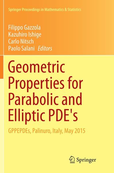 Produktbild: Geometric Properties for Parabolic and Elliptic PDE's