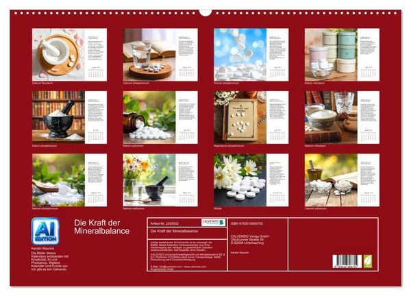 Produktbild: Die Kraft der Mineralbalance (Wandkalender 2027 DIN A2 quer), CALVENDO Monatskalender